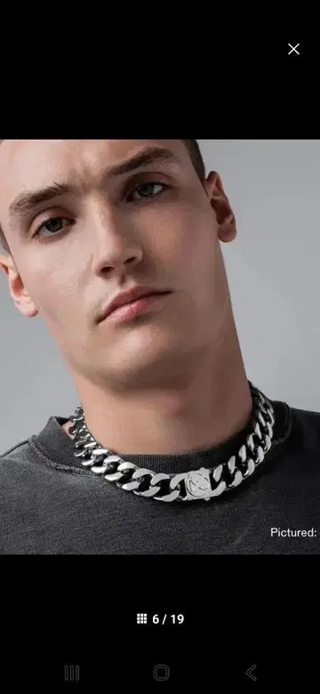 Vitaly Riot 체인 목걸이 실버 두꺼운 키헤이 목걸이