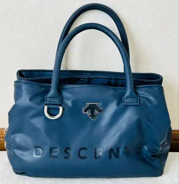 여성용 데상트 미니 토트백 카드백 네이비