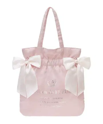 메종 드 풀르 샤이니 더블 리본 개더 토트백