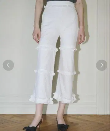 MIRO AMURETTE 2way 코튼 레이스 팬츠 화이트 행거 포함