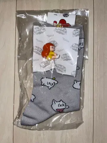 미사용 새상품 타비오 tabio 마무안짱 올 패턴 삭스 양말 피규어 포함