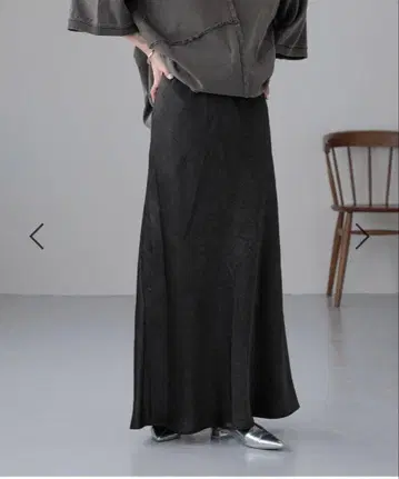 LOWRYS FARM 스트레치 새틴 스커트 M