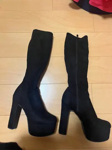 블랙 롱부츠 니하이 부츠