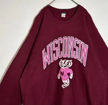 위스콘신 대학교 칼리지 프린트 버키 속기모 맨투맨