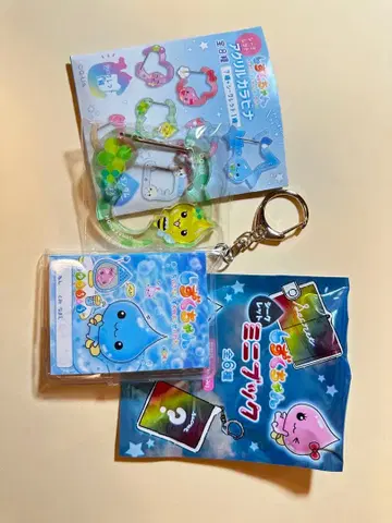 물방울 미니북 아크릴 카라비너 2개 세트