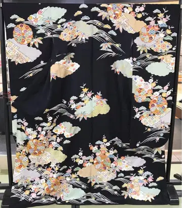 새상품급 순수 실크 후리소데 재단 완료 리메이크 bl-017