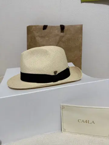 CA4LA 아이보리 스트로우 햇