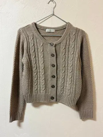LE SOUK 케이블 짜임 가디건 38 베이지