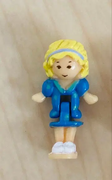 폴리포켓 엔젤포켓 인형 금발 파랑 의류