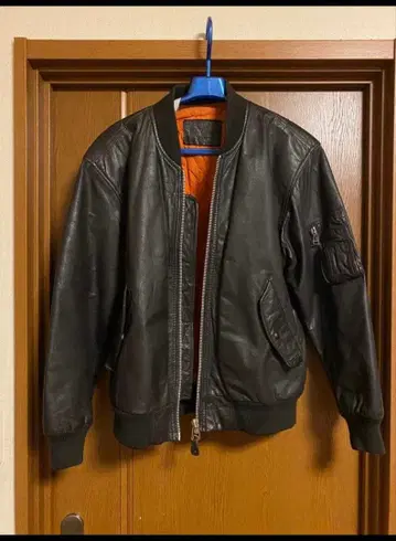 sub urban 서브 어반 소가죽 천연 가죽 MA-1 브라운 봄버 자켓