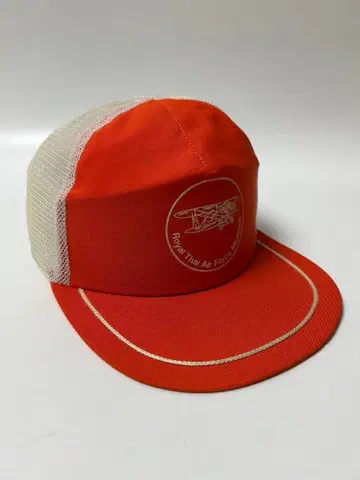 태국 왕립 공군 박물관 트래커 캡 메쉬 캡 오렌지
