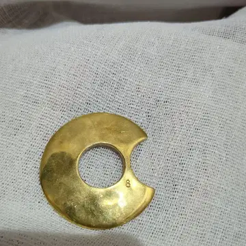 8UEDE 스웨이드 골드 반달 모양 반지 검지