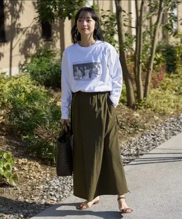 사우전드마일 프릭스스토어 발수 벨트 플레어 스커트