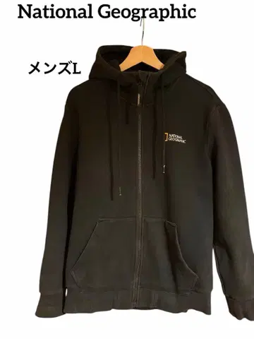 내셔널지오그래픽 자수 로고 후드티 L