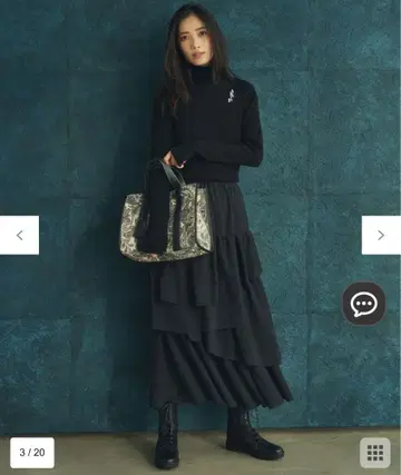 [ 23구L ] 에어리 조젯 티어드 스커트*44