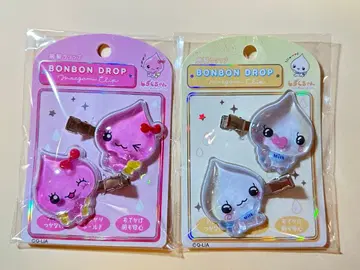 시즈쿠짱 봉봉 드롭 앞머리 클립 2개 세트