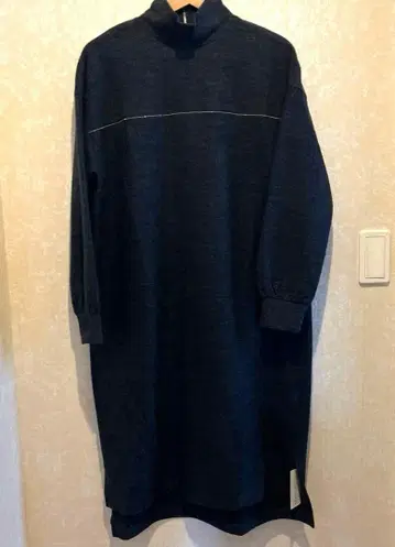 미사용 새상품 [블랑베일] 터틀 원피스 짙은 그레이 36 S~M