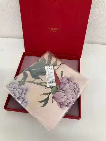 상하이 스토리 꽃무늬 실크 손수건