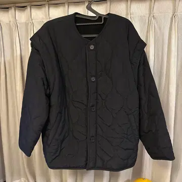 coen 리버서블 퀼팅 보아 블루종