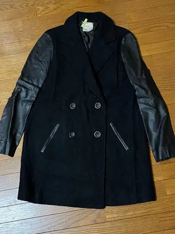 JEWELIUM 더블 브레스트 체스터 코트 블랙