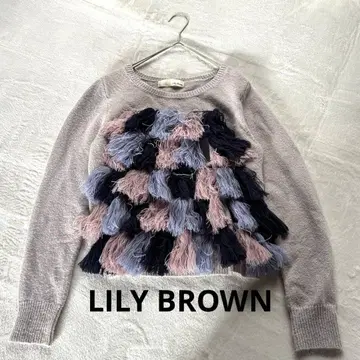 LILY BROWN 프린지 장식 스웨터