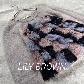 LILY BROWN 프린지 장식 스웨터