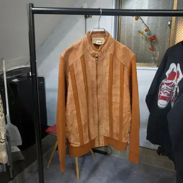 브라운 스웨이드 블루종