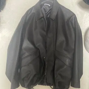 WYM 블랙 가죽 자켓