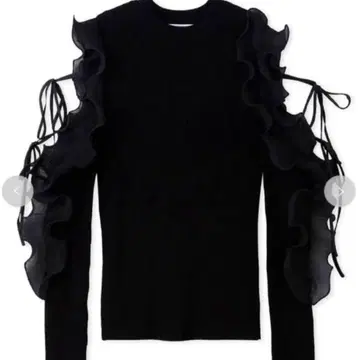 snidel 프릴 슬리브 니트 풀오버