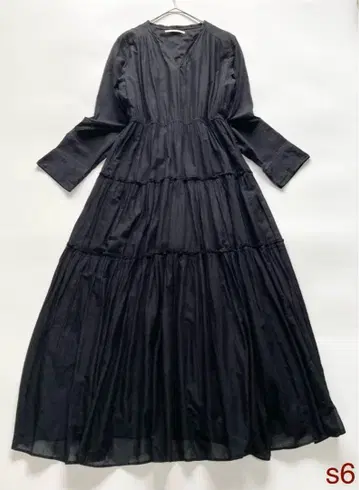 ( s6 ) 누키테파 티어드 원피스 기장 134cm 블랙 허리밴딩