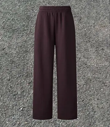 유니클로 C 맨투맨 와이드 팬츠 브라운