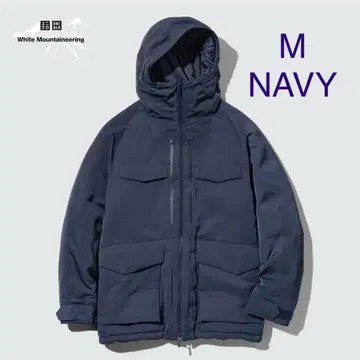 유니클로 화이트 마운티니어링 하이브리드 다운 오버사이즈 파카 M
