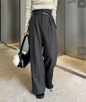 mystic 벨트 포함 슬랙스 팬츠 벨트 없음 차콜 mline