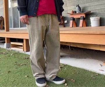 굵은 폭 코듀로이 팬츠 L 사이즈 구제 의류