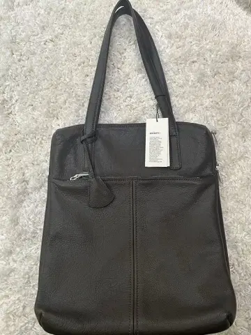 aniary 아니아리 다크 브라운 가죽 토트백