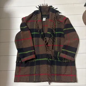 MACPHEE 울 100% 체크 무늬 자켓