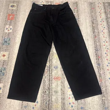 gap 슈퍼 배기 팬츠 슈퍼 배기 데님 블랙 31 32