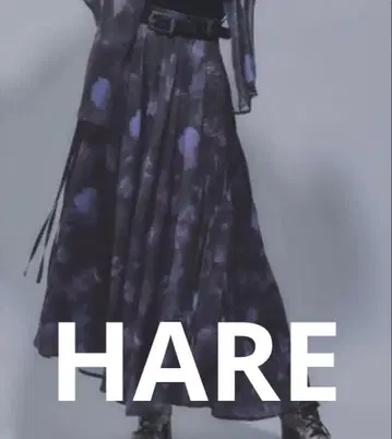HARE Blurry 플라워 스커트 네이비87