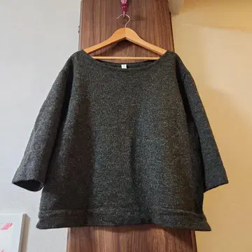 프릿 prit 울 융모 니트 풀오버/카키 스웨터 상의