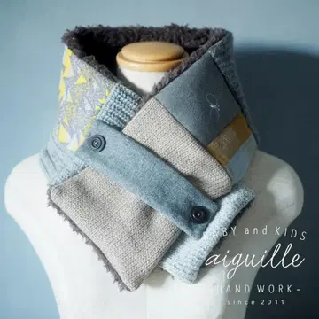 미나 페르호넨 원단 사용 패치 머플러 성인용