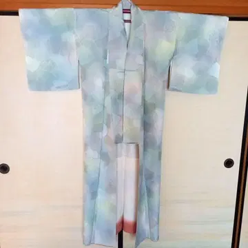 미사용 순수 실크 코몬 기모노