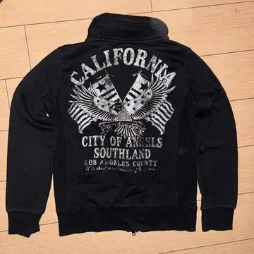 LA city 블랙 집업 후드티