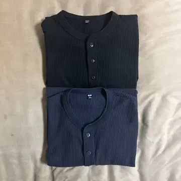 UNIQLO 와플 헨리넥 T 긴팔 세트 판매