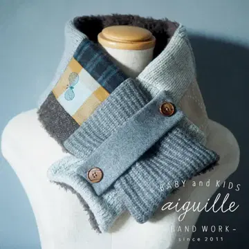 미나 페르호넨 원단 사용 패치 머플러 성인용