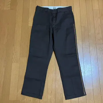 새상품급 디키즈 베이지 워크 팬츠 사이드 라인 w34