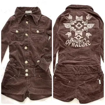 GARULA 가룰라 올인원 코듀로이 y2k 헤이세이 갸루 브라운