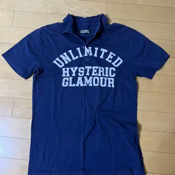 HYSTERIC GLAMOUR 피케 셔츠 S 네이비