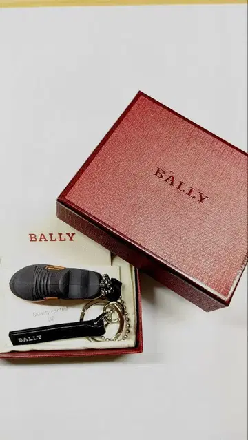 발리 BALLY 가죽 키링 로고 키링 신발