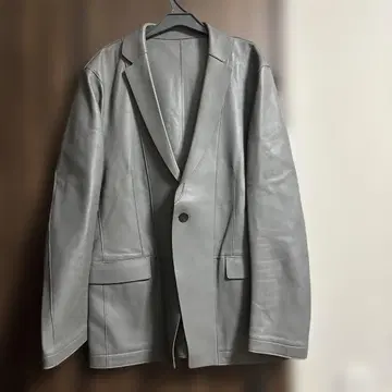 캘빈클라인 가죽 테일러드 자켓 사이즈 40 그레이