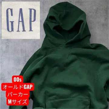 00s 올드 GAP 다크 그린 후드 부착 후드티 M